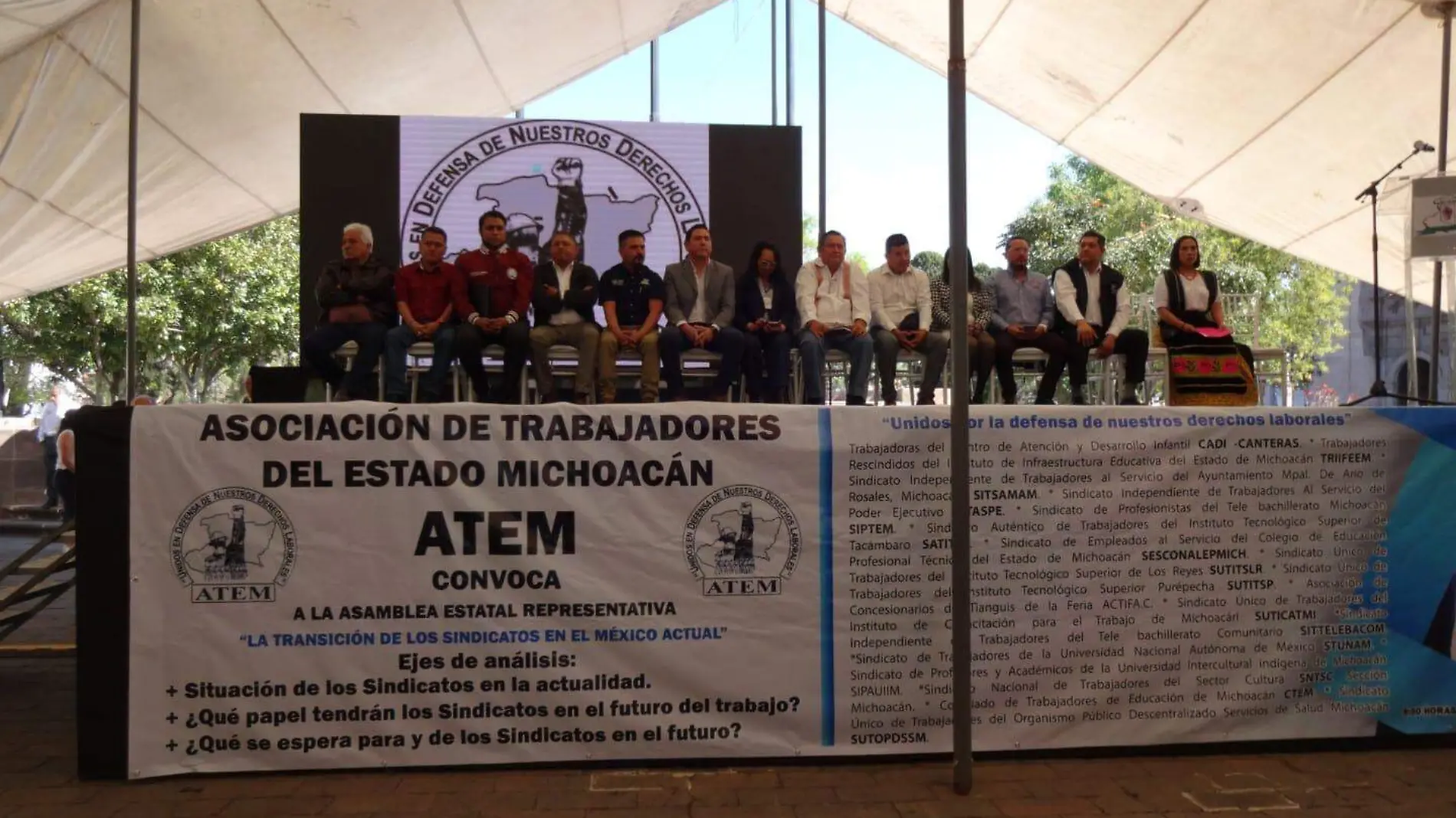 Asamblea de la Asociación de Trabajadores del Estado de Michoacán